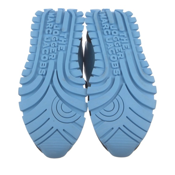 MARC JACOBS Leather Colorblock Pattern Blue Sneakers 37 US 7 - Picture 16 of 16